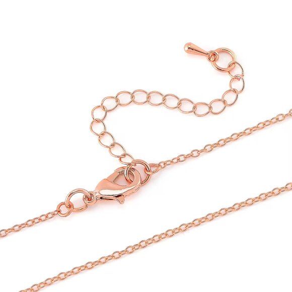 Galilea Rose Quartz, Pink Austrian Crystal 20" Necklace in Rosetone - Picture 2 of 3